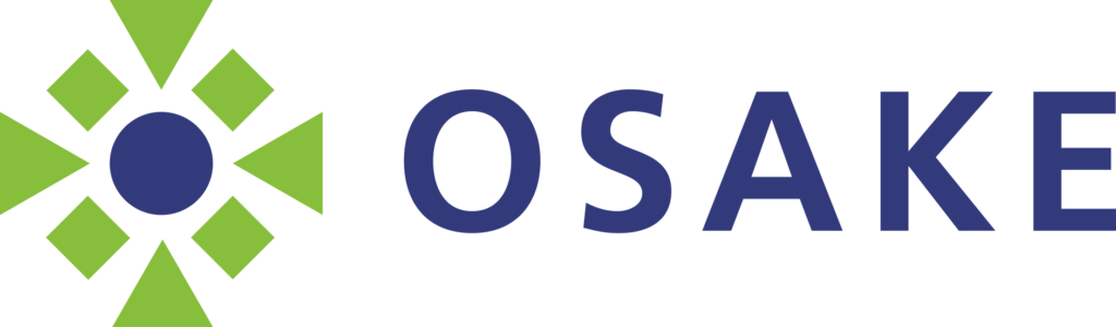 Logo, jossa teksti OSAKE
