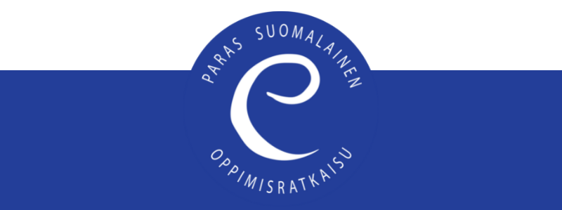 Sinivalkoinen Paras suomalainen oppimisratkaisu -kilpailun logo